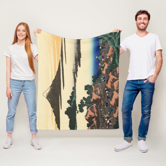 Katsushika Hokusai Dawn in de provincie Kai Fleece Deken (In situ)