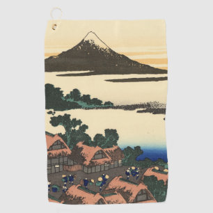 Katsushika Hokusai Dawn in de provincie Kai Golfhanddoek