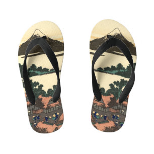 Katsushika Hokusai Dawn in de provincie Kai Kinder Teenslippers