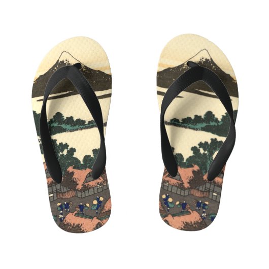 Katsushika Hokusai Dawn in de provincie Kai Kinder Teenslippers (Voetbed)