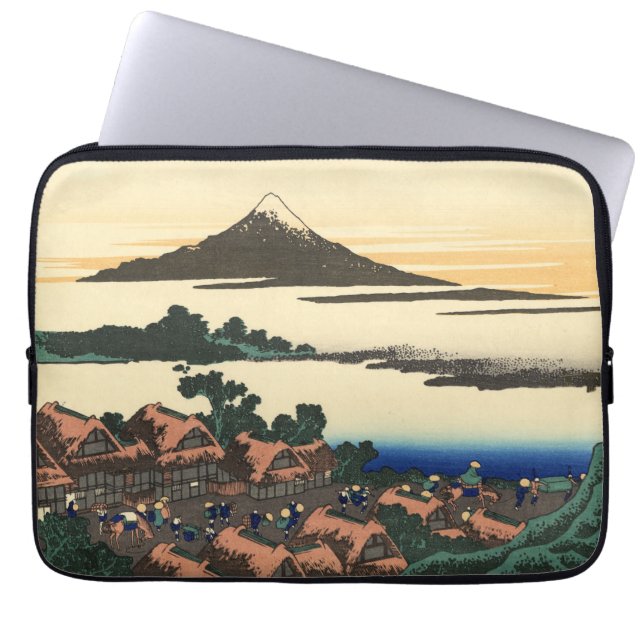 Katsushika Hokusai Dawn in de provincie Kai Laptop Sleeve (Voorkant)
