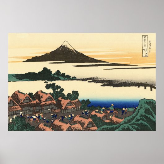 Katsushika Hokusai Dawn in de provincie Kai Poster (Voorkant)