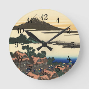 Katsushika Hokusai Dawn in de provincie Kai Ronde Klok