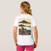Katsushika Hokusai Dawn in de provincie Kai T-shirt (Achterkant volledig)