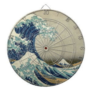 Katsushika Hokusai: De Grote Golf bij Kanagawa Dartbord