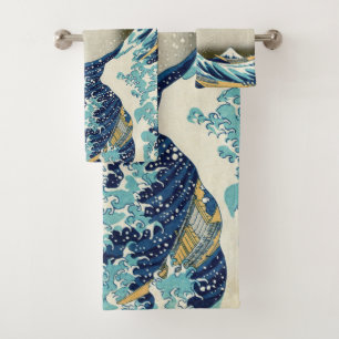Katsushika Hokusai - De Grote Golf van Kanagawa Bad Handdoek