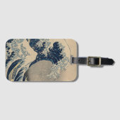 Katsushika Hokusai. De Grote Golf van Kanagawa Bagagelabel (Voorkant (horizontaal))