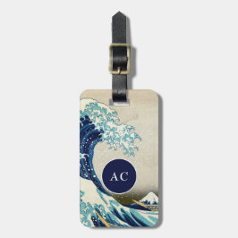 Katsushika Hokusai - De Grote Golf van Kanagawa Bagagelabel
