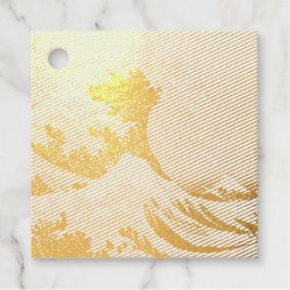 Katsushika Hokusai. De Grote Golf van Kanagawa Bedankjes Labels