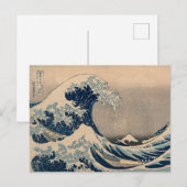 Katsushika Hokusai. De Grote Golf van Kanagawa Briefkaart (Voorkant / Achterkant)