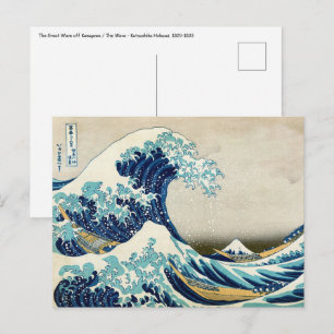 Katsushika Hokusai - De Grote Golf van Kanagawa Briefkaart