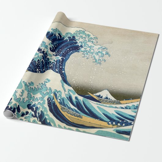 Katsushika Hokusai - De Grote Golf van Kanagawa Cadeaupapier (Uitgerold)