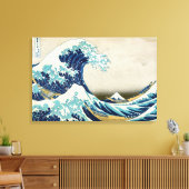 Katsushika Hokusai - De Grote Golf van Kanagawa Canvas Afdruk (Insitu (Woonkamer))