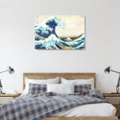 Katsushika Hokusai - De Grote Golf van Kanagawa Canvas Afdruk (Insitu (Slaapkamer))