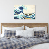Katsushika Hokusai - De Grote Golf van Kanagawa Canvas Afdruk (Insitu (Slaapkamer))