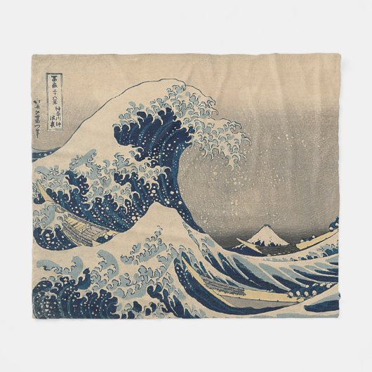 Katsushika Hokusai. De Grote Golf van Kanagawa Fleece Deken (Voorkant (Horizontaal))