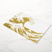 Katsushika Hokusai - De Grote Golf van Kanagawa Folie Feestdagenkaart (Gedraaid)