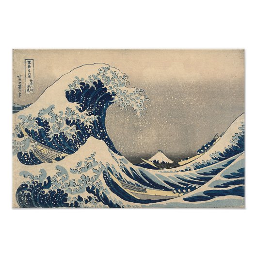 Katsushika Hokusai. De Grote Golf van Kanagawa Foto Afdruk (Voorkant)