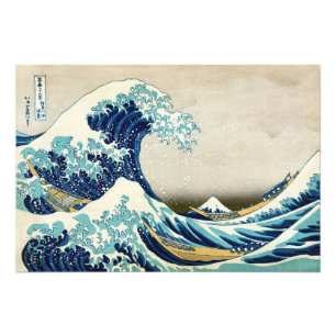 Katsushika Hokusai - De Grote Golf van Kanagawa Foto Afdruk