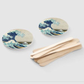 Katsushika Hokusai - De Grote Golf van Kanagawa Handwaaier (Niet-gemonteerd)