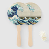 Katsushika Hokusai - De Grote Golf van Kanagawa Handwaaier (Voorkant en achterkant)