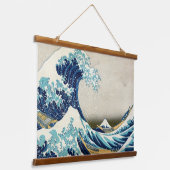 Katsushika Hokusai - De Grote Golf van Kanagawa Hangend Wandkleed (Gebogen)