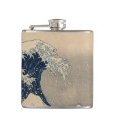 Katsushika Hokusai. De Grote Golf van Kanagawa Heupfles (Voorkant)