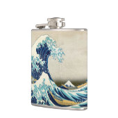 Katsushika Hokusai - De Grote Golf van Kanagawa Heupfles (Links)