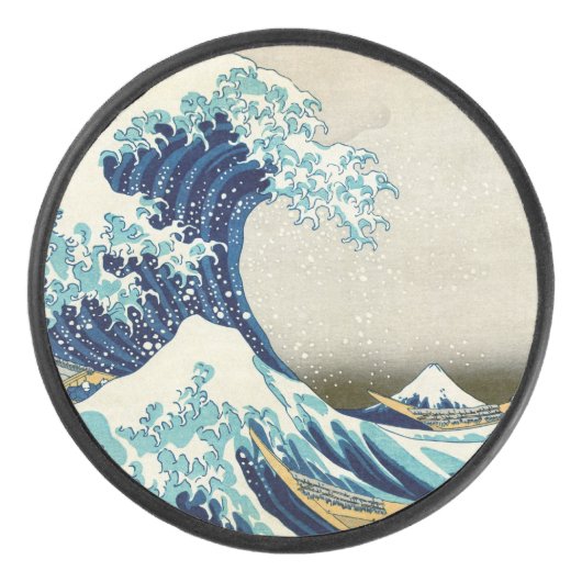 Katsushika Hokusai - De Grote Golf van Kanagawa Hockey Puck (Voorkant)