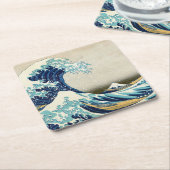 Katsushika Hokusai - De Grote Golf van Kanagawa Kartonnen Onderzetters (Schuin)