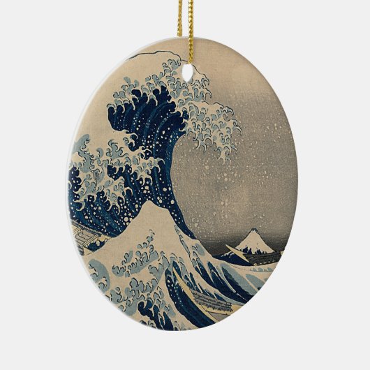 Katsushika Hokusai. De Grote Golf van Kanagawa Keramisch Ornament (Rechts)