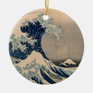 Katsushika Hokusai. De Grote Golf van Kanagawa Keramisch Ornament
