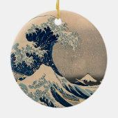 Katsushika Hokusai. De Grote Golf van Kanagawa Keramisch Ornament (Achterkant)