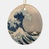Katsushika Hokusai. De Grote Golf van Kanagawa Keramisch Ornament (Links)
