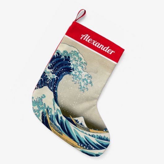 Katsushika Hokusai - De Grote Golf van Kanagawa Kleine Kerstsok (Voorkant (Hangend))