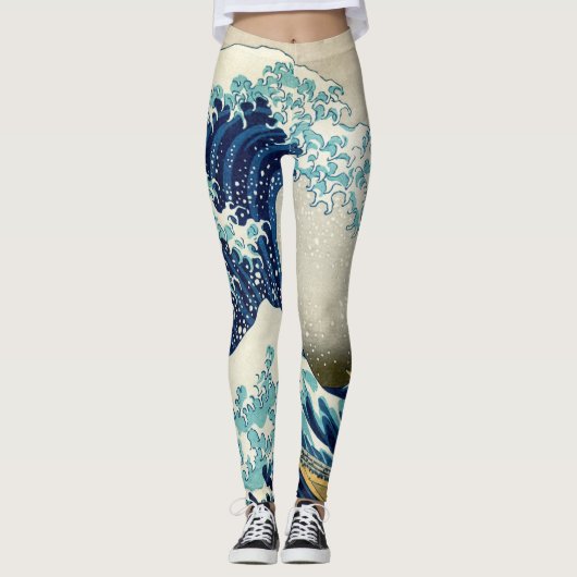 Katsushika Hokusai - De Grote Golf van Kanagawa Leggings (Voorkant)