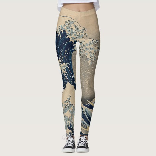 Katsushika Hokusai. De Grote Golf van Kanagawa Leggings (Voorkant)