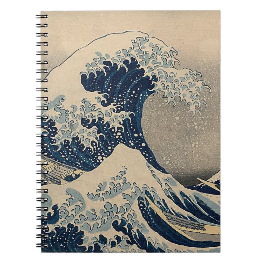 Katsushika Hokusai. De Grote Golf van Kanagawa Notitieboek (Voorkant)