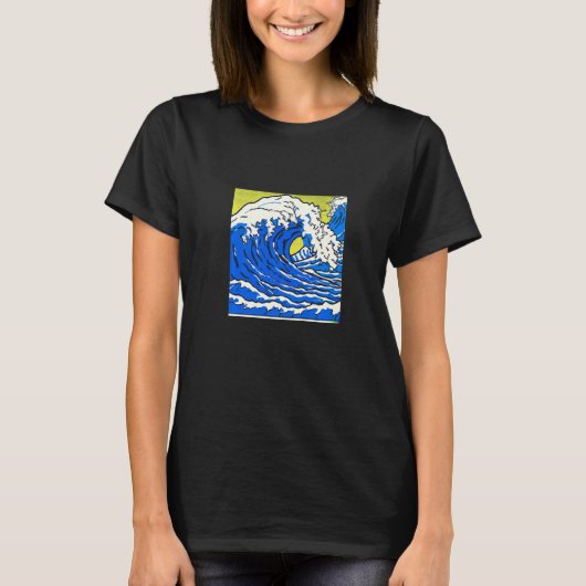 Katsushika Hokusai De Grote Golf van Kanagawa P T-shirt (Voorkant)