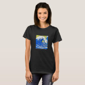 Katsushika Hokusai De Grote Golf van Kanagawa P T-shirt (Voorkant volledig)