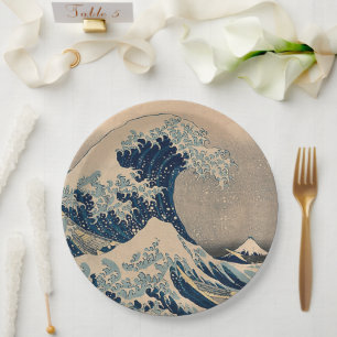 Katsushika Hokusai. De Grote Golf van Kanagawa Papieren Bordje