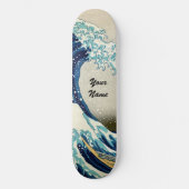 Katsushika Hokusai - De Grote Golf van Kanagawa Persoonlijk Skateboard (Voorkant)