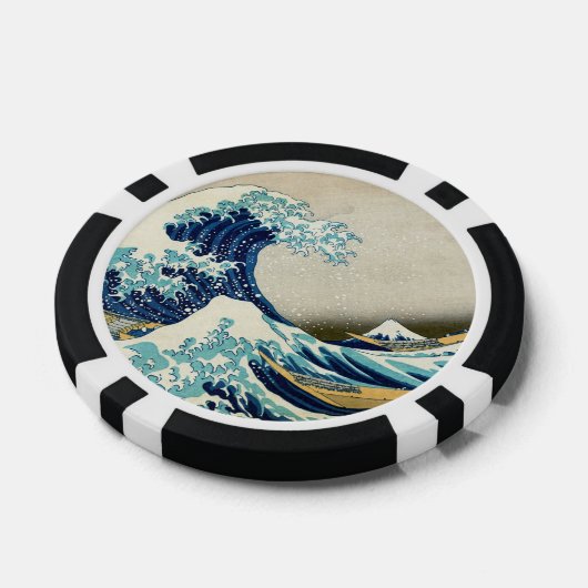 Katsushika Hokusai - De Grote Golf van Kanagawa Poker Chips (Enkel)