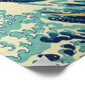 Katsushika Hokusai - De Grote Golf van Kanagawa Poster (Hoek)