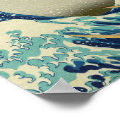 Katsushika Hokusai - De Grote Golf van Kanagawa Poster (Hoek)