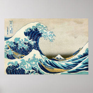 Katsushika Hokusai - De Grote Golf van Kanagawa Poster