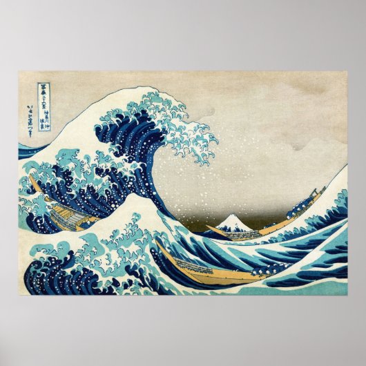 Katsushika Hokusai - De Grote Golf van Kanagawa Poster (Voorkant)