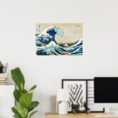 Katsushika Hokusai - De Grote Golf van Kanagawa Poster (Thuiskantoor)