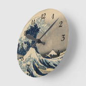 Katsushika Hokusai. De Grote Golf van Kanagawa   Ronde Klok (Hoek)