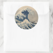Katsushika Hokusai. De Grote Golf van Kanagawa Ronde Sticker (Tas)